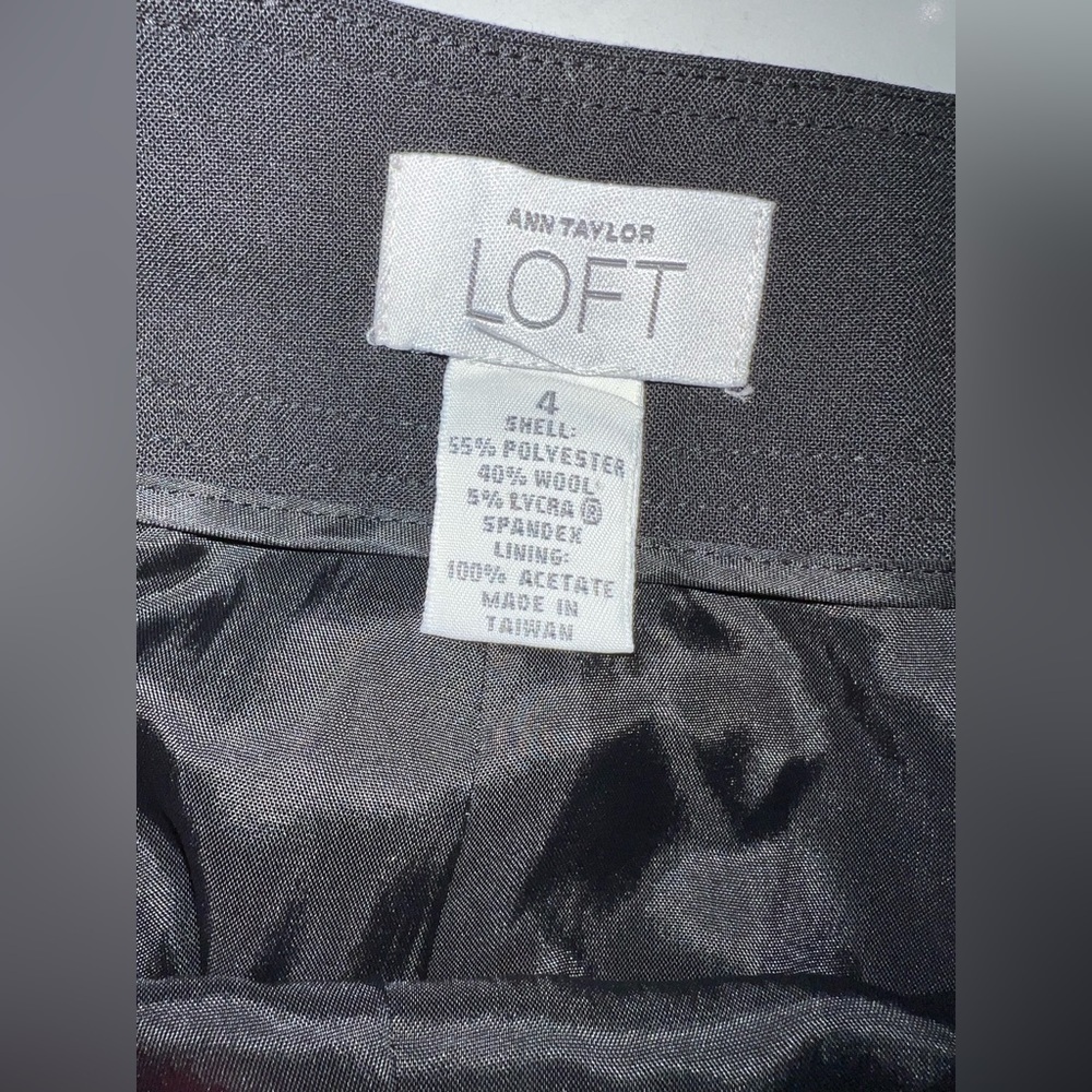 Loft Black Wool Work Slacks - Picture 2 of 3